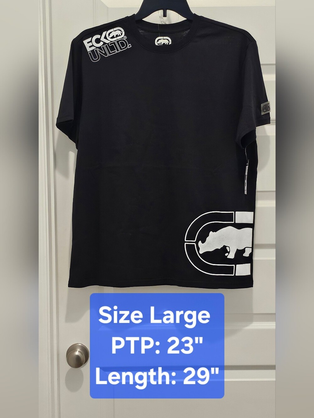 NWT Ecko Unltd Men's Large Black SS Streetwear T-Shirt